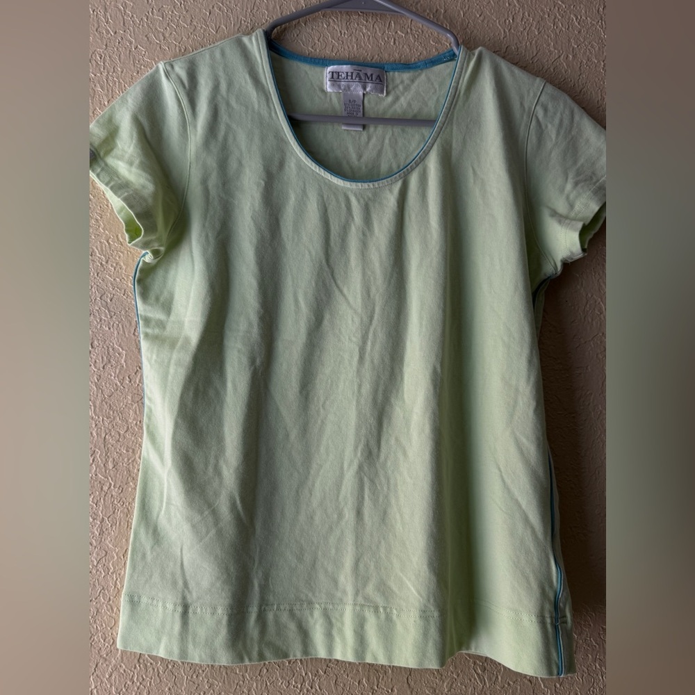 TEHAMA Light Green Short Sleeve Tee